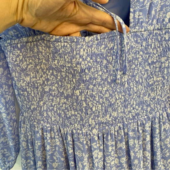 Sincerely Jules - Light Blue Maxi Floral Dress in Medium 3/4 sleeve - Picture 6 of 8